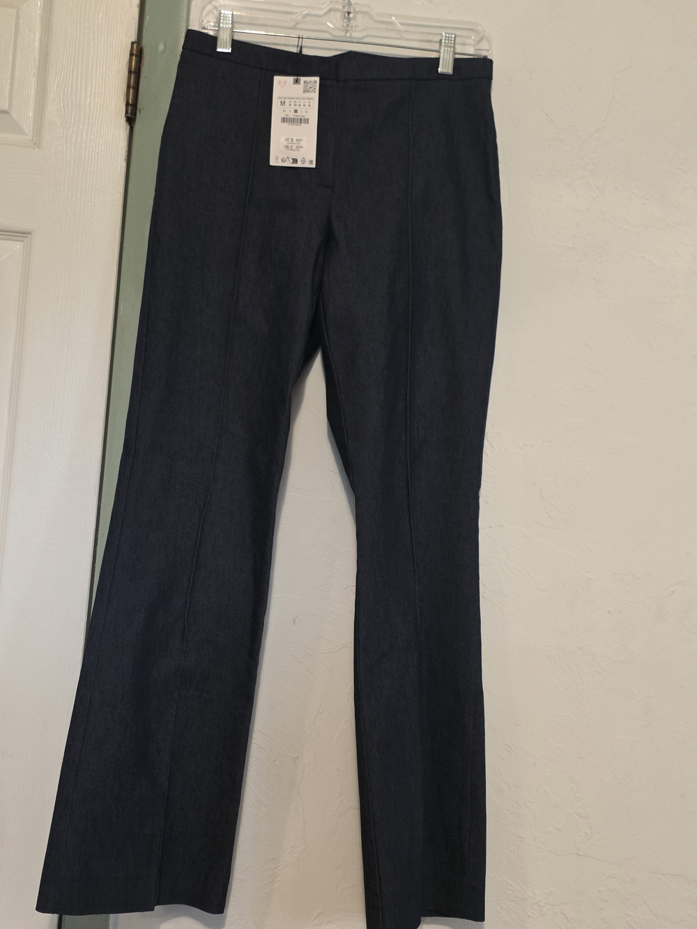 Zara Dark Indigo Straight-Leg Women's Pants